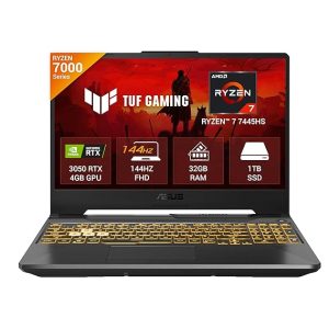 Asus TUF FA506N لپ تاپ 15.6 اینچی گیمینگ ایسوس مدل TUF Gaming FA506NCG R7 7445HS 16G 1T SSD 4G RTX 3050 FHD